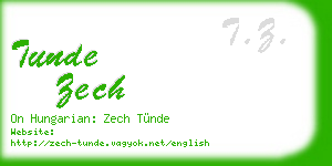 tunde zech business card